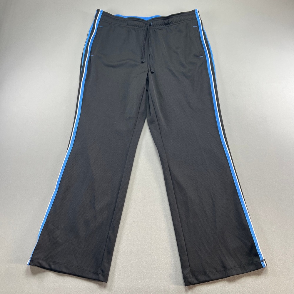 Made For Life Quick Dri Track Pants Womens L Black Striped Training Athleisure